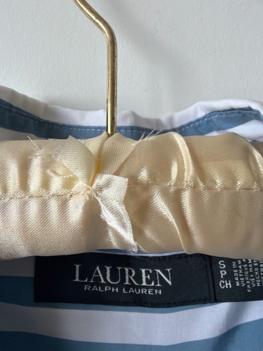 Ralph Lauren Blue & White Striped Monogram Button Down - Picture 5 of 7